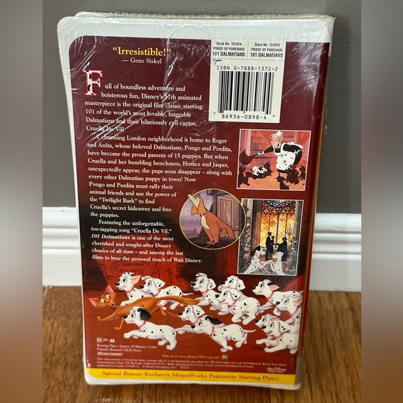 VHS | Brand New Animated Disney’s 101 Dalmatians - Picture 2 of 2